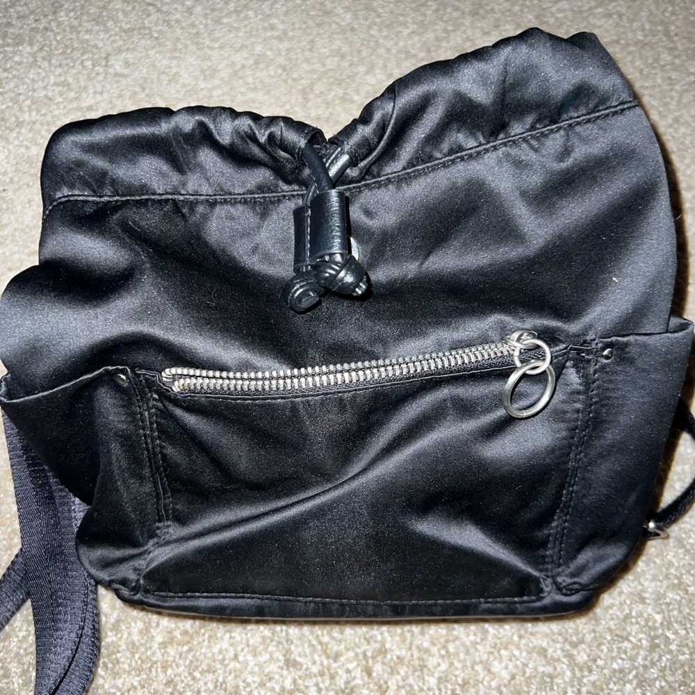 Black backpack purse